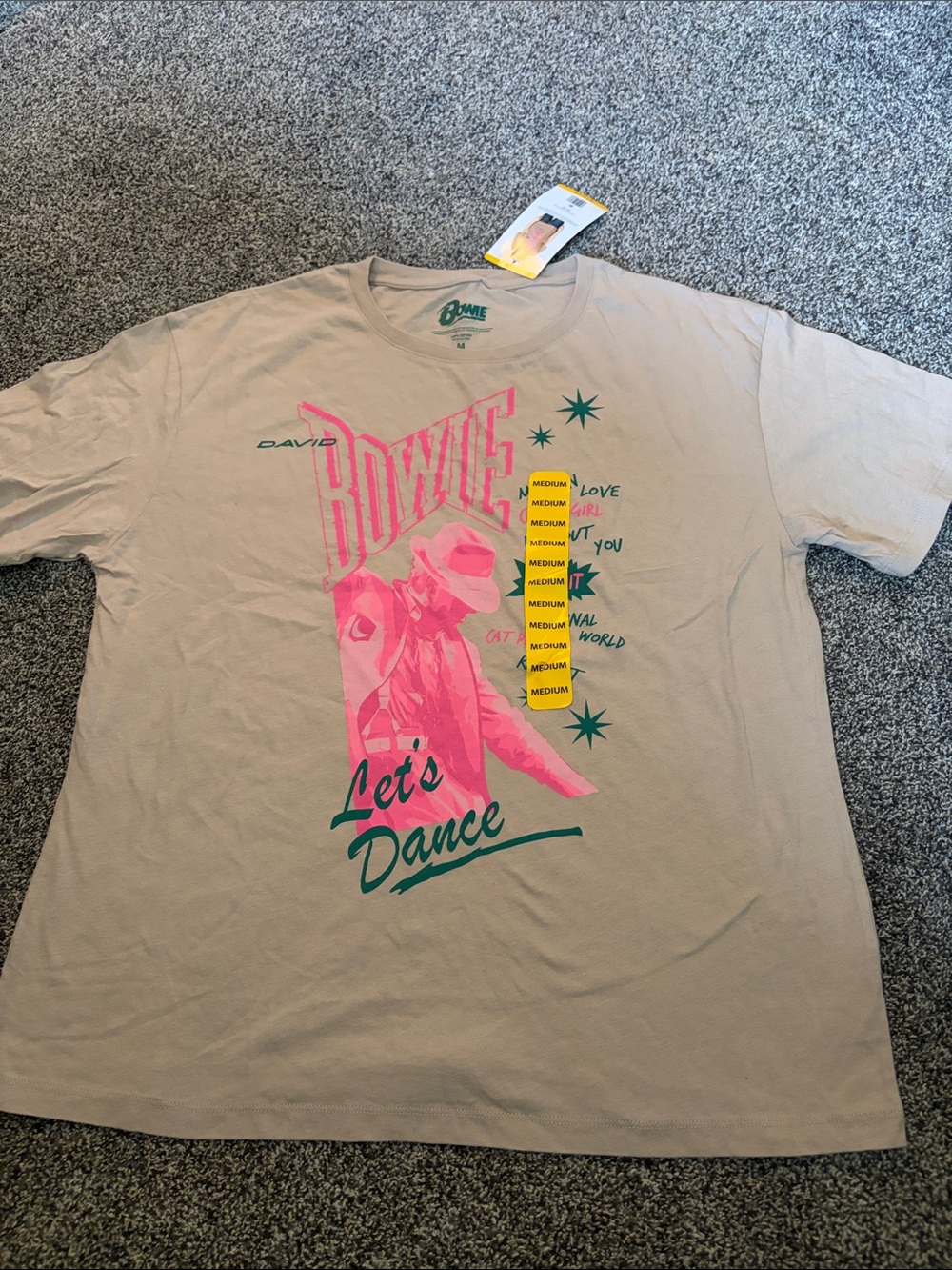 'Let's Dance' Graphic Kids Tee - Pink on Cream